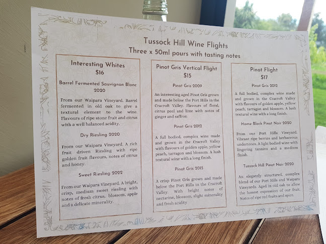Tussock Hill Vineyard and Cellar Door Restaurant - Christchurch