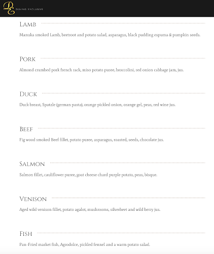 Opinii despre Dining Exclusive - Auckland Private Chef în Auckland - Hospitality and gastronomy