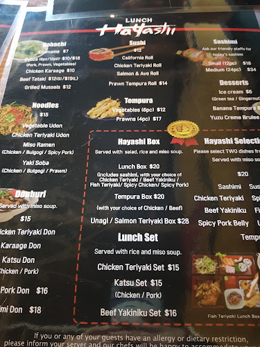 Comentarii opinii despre Hayashi Japanese Restaurant