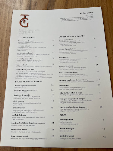 Opinii despre Two Grey - Bar Cafe & Eatery în Wellington - Hospitality and gastronomy