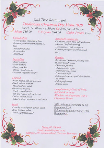 Reviews of Oaktree Restaurant in Tauranga - Hospitality and gastronomy