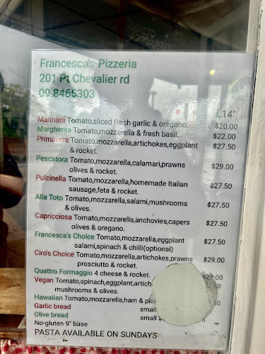 Reviews of Francesca's Pizzeria in Auckland - Hospitality and gastronomy