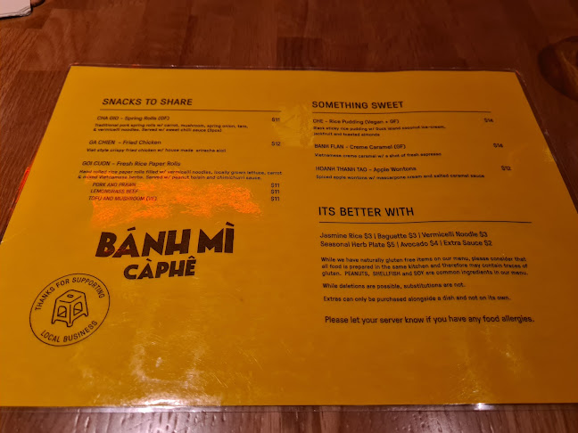 Banh Mi Caphe Open Times