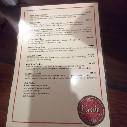 The Craic Irish Tavern - Hospitality and gastronomy