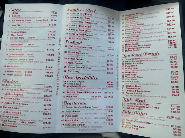 Shiraz Indian Restaurant Whangarei - Whangārei