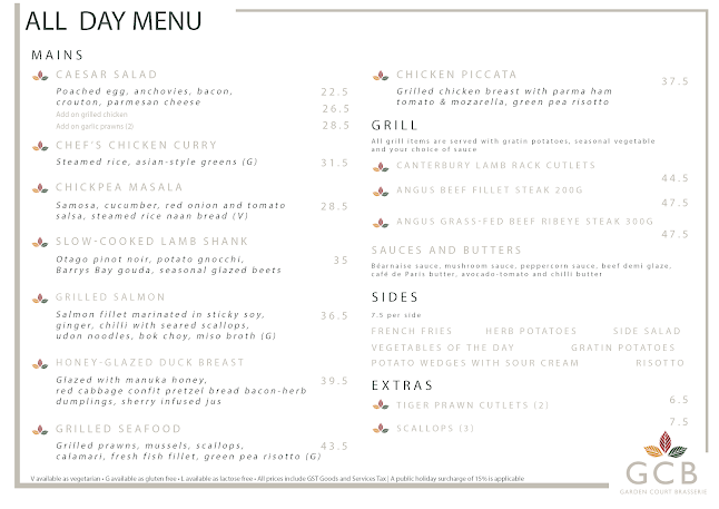 Garden Court Brasserie - Christchurch