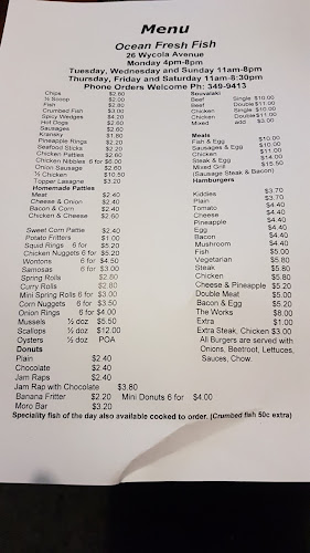 Ocean Fresh Fish Phone number