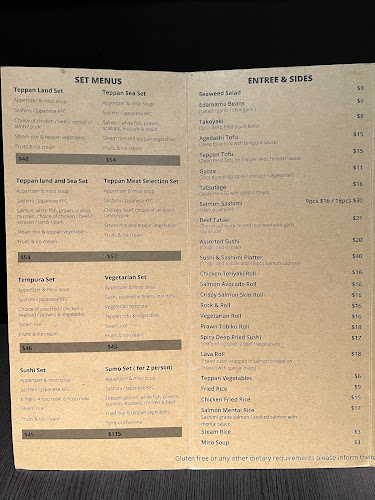 Opinii despre Tony's Teppan Yaki Japanese Restaurant în Christchurch - Hospitality and gastronomy